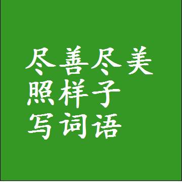 尽善尽美照样子写词语和成语