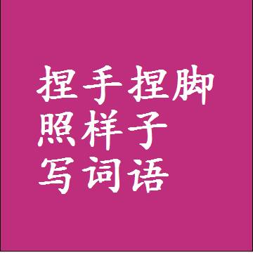 捏手捏脚照样子写词语