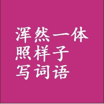 浑然一体照样子写词语和成语
