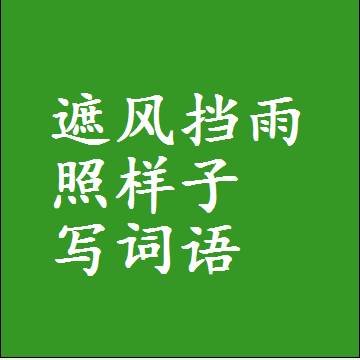 遮风挡雨照样子写词语