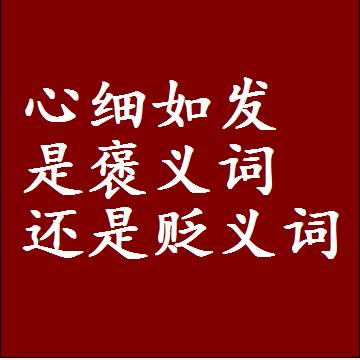 心细如发是褒义词还是贬义词，是批评还是赞美