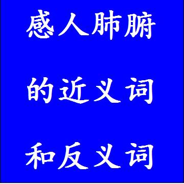 感人肺腑的近义词和反义词，意思相同和不一样的成语