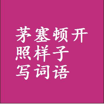 茅塞顿开照样子写词语和成语