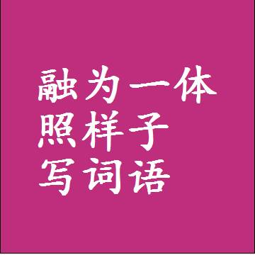融为一体照样子写词语和成语