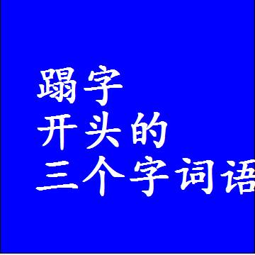 蹋字开头的三个字词语和3字组词