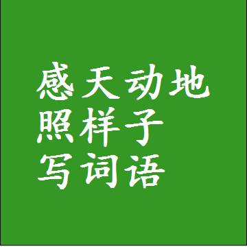 感天动地照样子写词语和成语