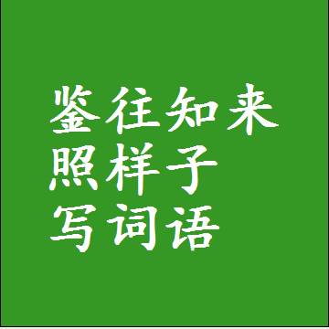 鉴往知来照样子写词语，结构一样的成语