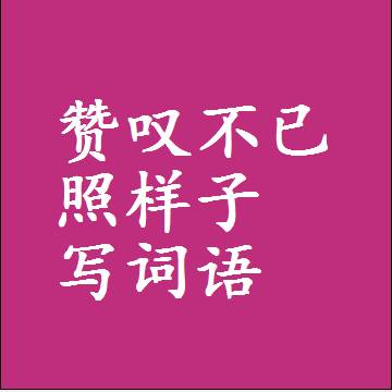 赞叹不已照样子写词语，意思相近差不多的近义词