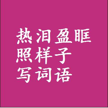 热泪盈眶照样子写词语，结构一样的成语
