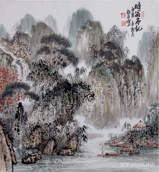 唐代诗人韦应物在滁州写的这首诗，短短4句就勾画出四幅画面，滁州西涧美景