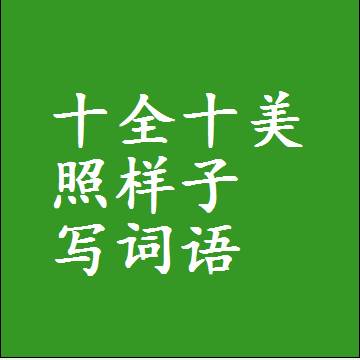 十全十美照样子写词语，结构一样的近义词同义词