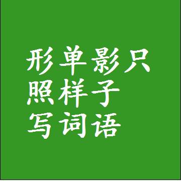 形单影只照样子写词语