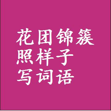 花团锦簇照样子写词语，结构一样的成语