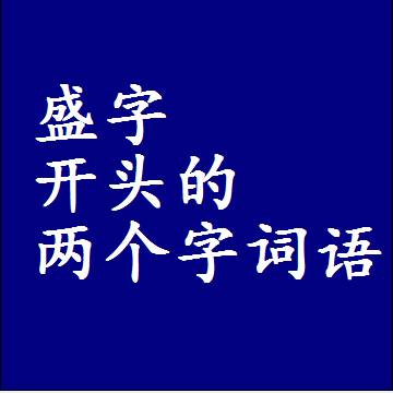 盛字开头的两个字词语，第一个字是盛的二2字组词大全