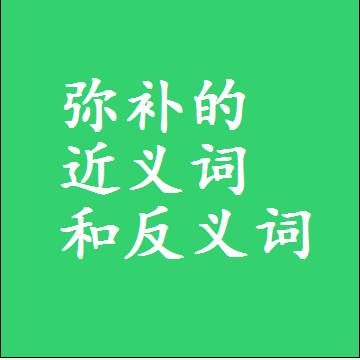 弥补的近义词和反义词标准答案
