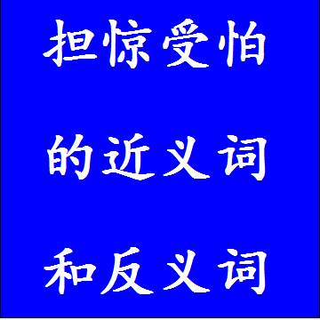 担惊受怕的近义词和反义词，意思相同和不一样的成语