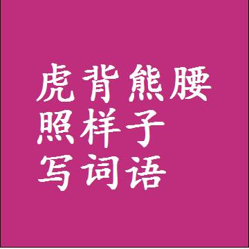 虎背熊腰照样子写词语和成语