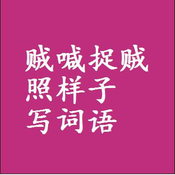 贼喊捉贼照样子写词语和成语