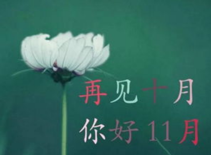 十月再见 十一月你好的句子