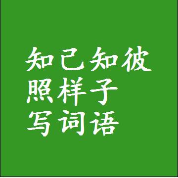 知己知彼照样子写词语，结构一样的成语