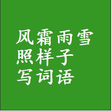 风霜雨雪照样子写词语