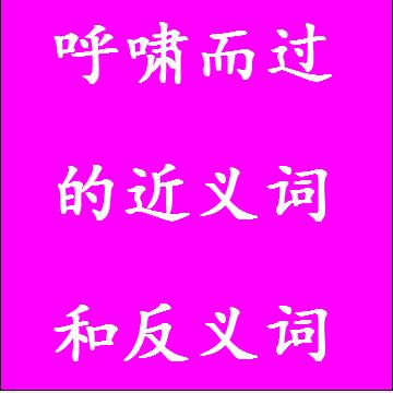 呼啸而过的近义词和反义词标准答案