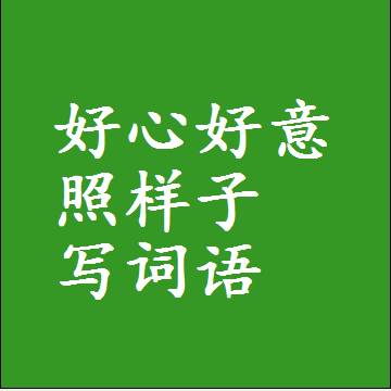 好心好意照样子写词语和成语
