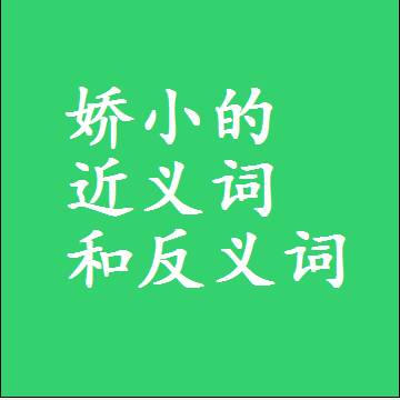 娇小的近义词和反义词最佳标准答案