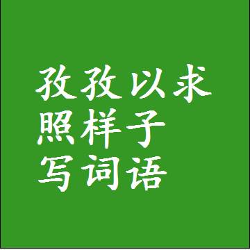 孜孜以求照样子写词语，结构一样的成语