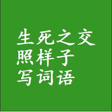 生死之交照样子写词语和成语