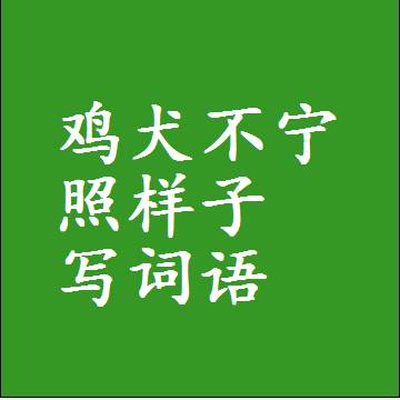 鸡犬不宁照样子写词语，意思相同结构类似的四字词语