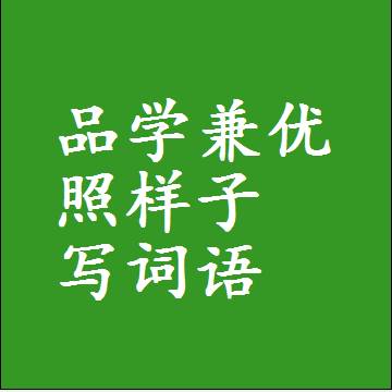 品学兼优照样子写词语，意思相同结构类似的四字词语