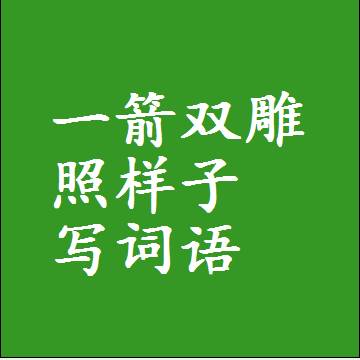 一箭双雕照样子写词语，结构一样的近义词同义词