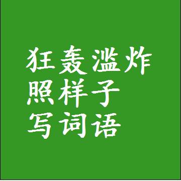狂轰滥炸照样子写词语和成语