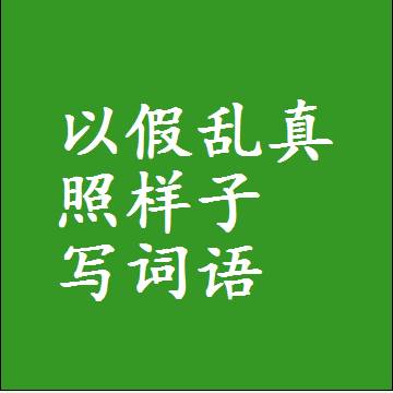 以假乱真照样子写词语，意思相同结构类似的四字词语