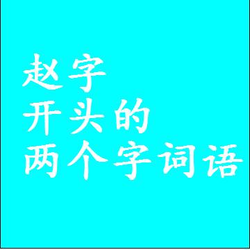 第一个字是赵字开头的两个字词语组词