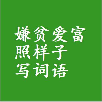 嫌贫爱富照样子写词语