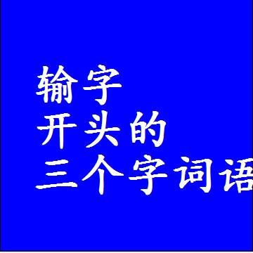 输字开头的三个字词语，第一个字是输的3字组词大全