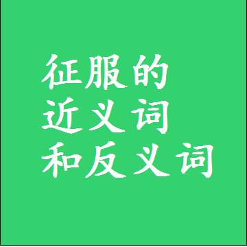 征服的近义词和反义词标准答案