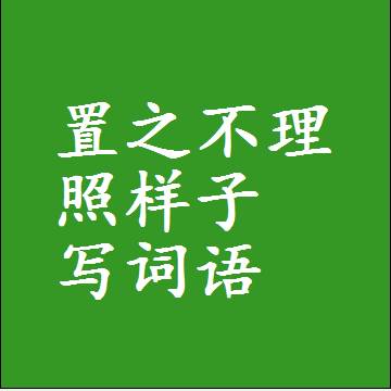 置之不理照样子写词语，结构一样的近义词同义词
