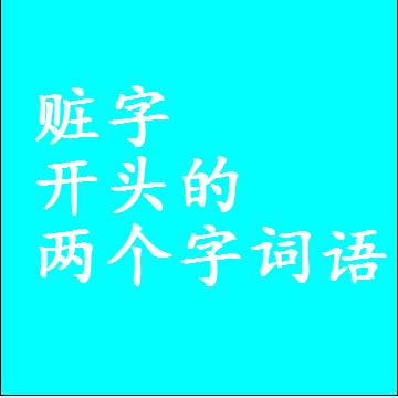 第一个字是赃字开头的两个字词语组词