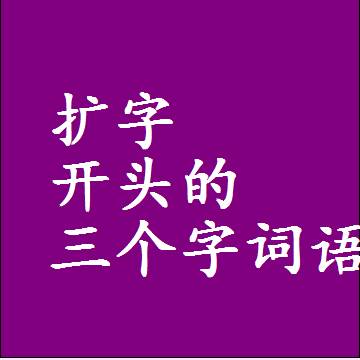 扩字开头的三个字词语和3字组词