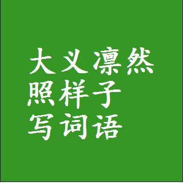 大义凛然照样子写词语，意思相同结构类似的四字词语
