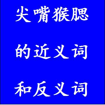 尖嘴猴腮的近义词和反义词成语
