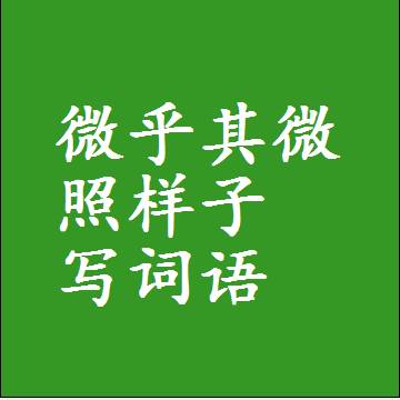 微乎其微照样子写词语和成语