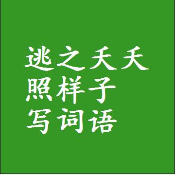 逃之夭夭照样子写词语