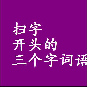 第一个字是扫字开头的三个字组词大全