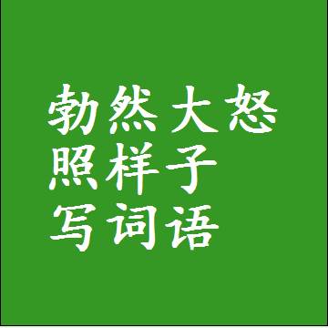 勃然大怒照样子写词语