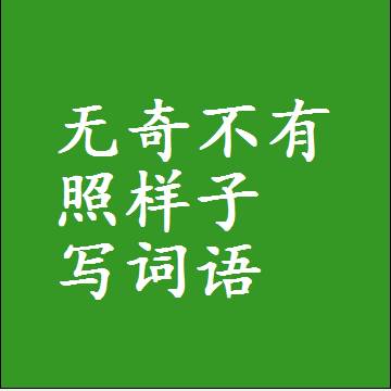 无奇不有照样子写词语和成语