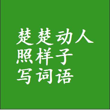 楚楚动人照样子写词语，结构一样的近义词同义词